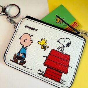 Cute Snoopy ID Wallet 🐶 Handmade Coin Purse Keyring Gift